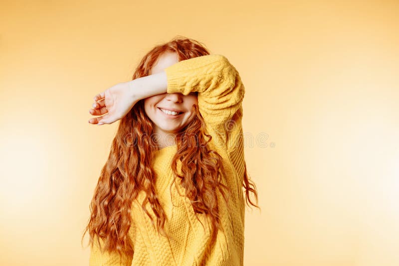 Pretty Ginger Young Woman Closing Her Eyes with Hands Stock Photo - Image of adult, feminine: 141536822 Pretty Ginger Young Woman Closing Her Eyes with Hands Stock Photo - Image of adult, feminine: 141536822