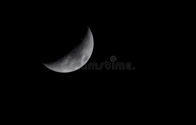 Nice Half Moon Big Dark Night Light Stock Image Image of nature, clear 141815381
