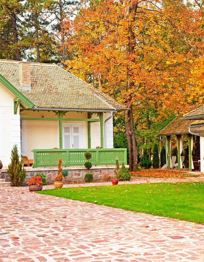 Nice house at autumn