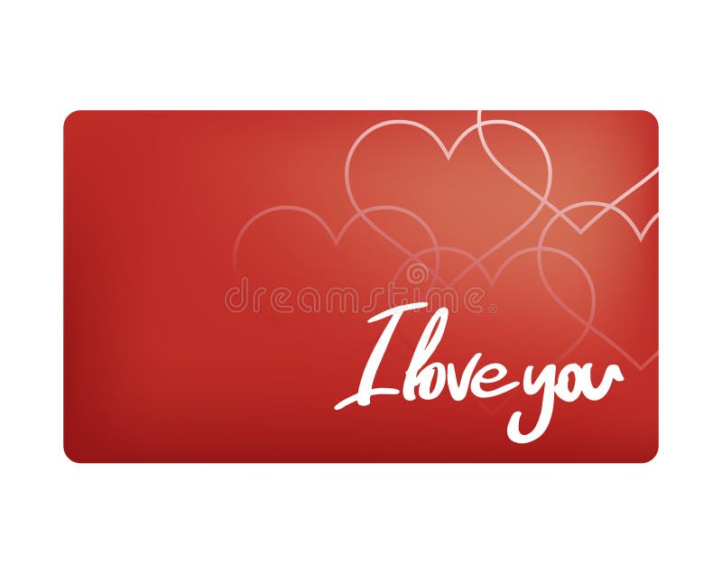 Nice I love you red card stock illustration