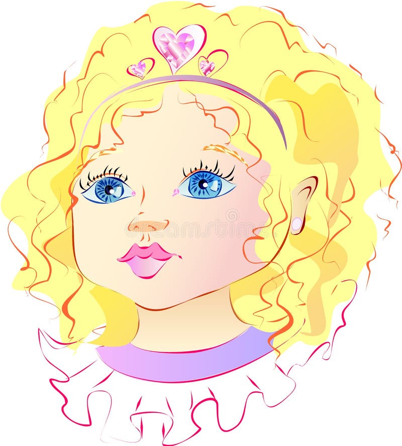This is a nice little girl royalty free illustration