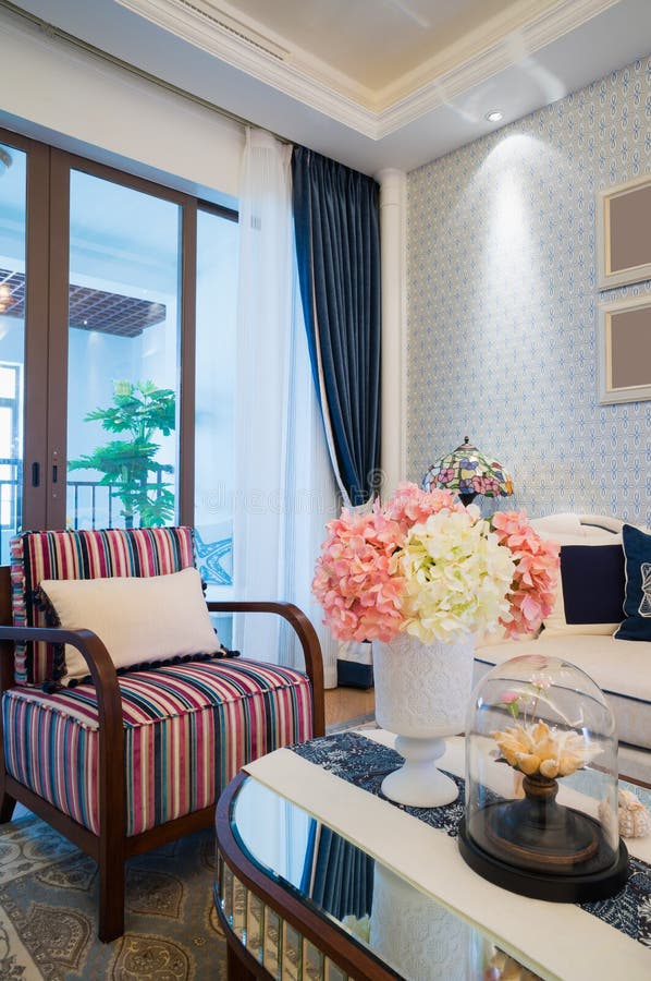 Nice living room stock photo. Image of wallpaper, room - 43640046