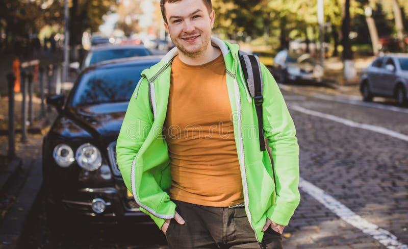 Guy at City, Young Man at Street Stock Photo - Image of autumn, adult ...