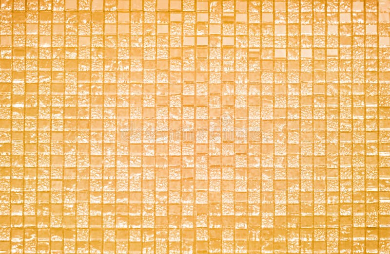 mosaic of yellow glass tiles stock