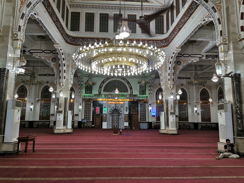 Mosque building Hurghada interior stock images