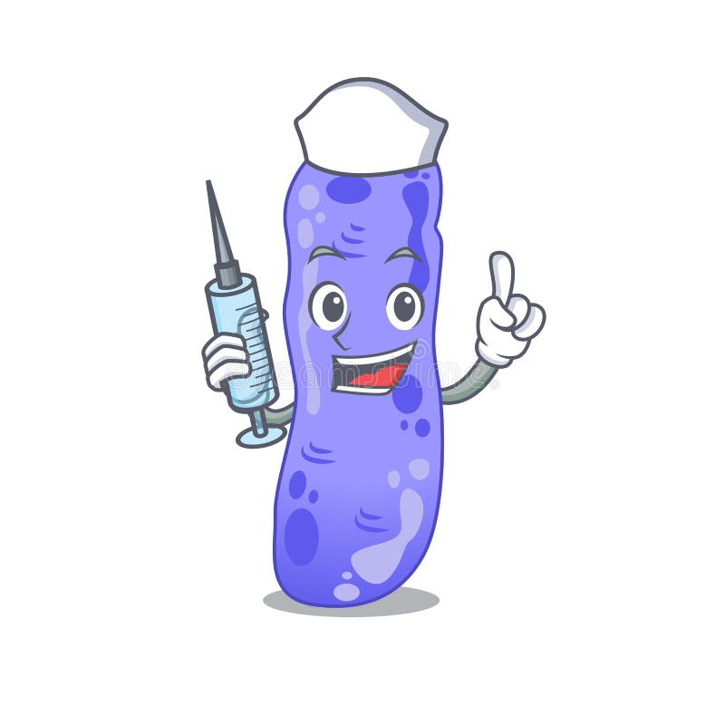 A Nice Nurse of Legionella Mascot Design Concept with a Syringe Stock ...