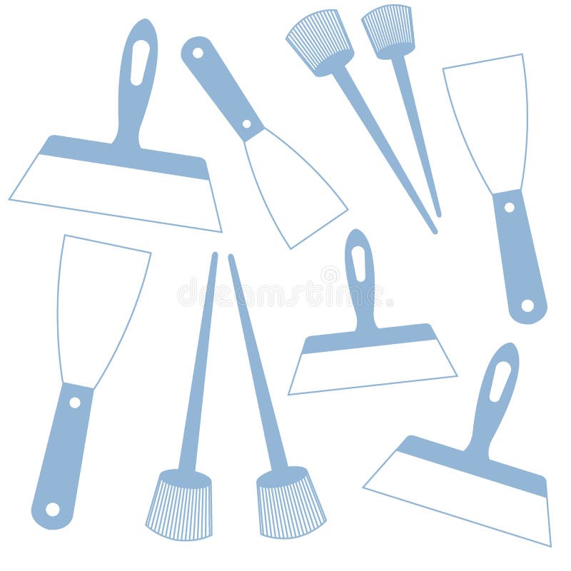 Brushes Spatula Stock Illustrations 56 Brushes Spatula Stock