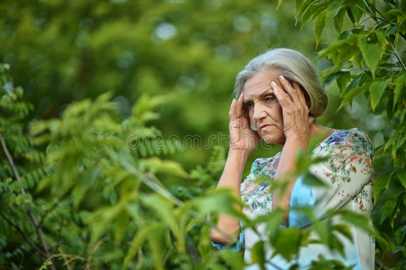 Nice sad old woman
