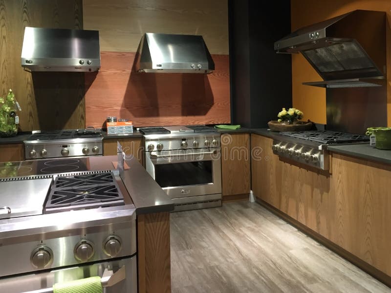 Nice Stoves in Kitchen Design Editorial Stock Image Image of