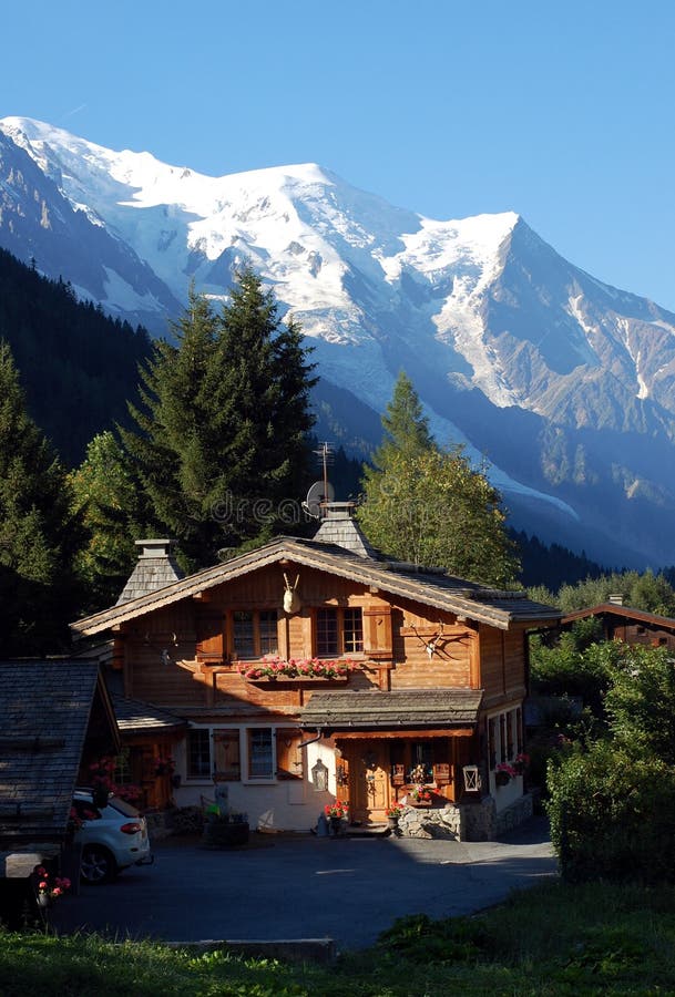 A nice wooden mountain house