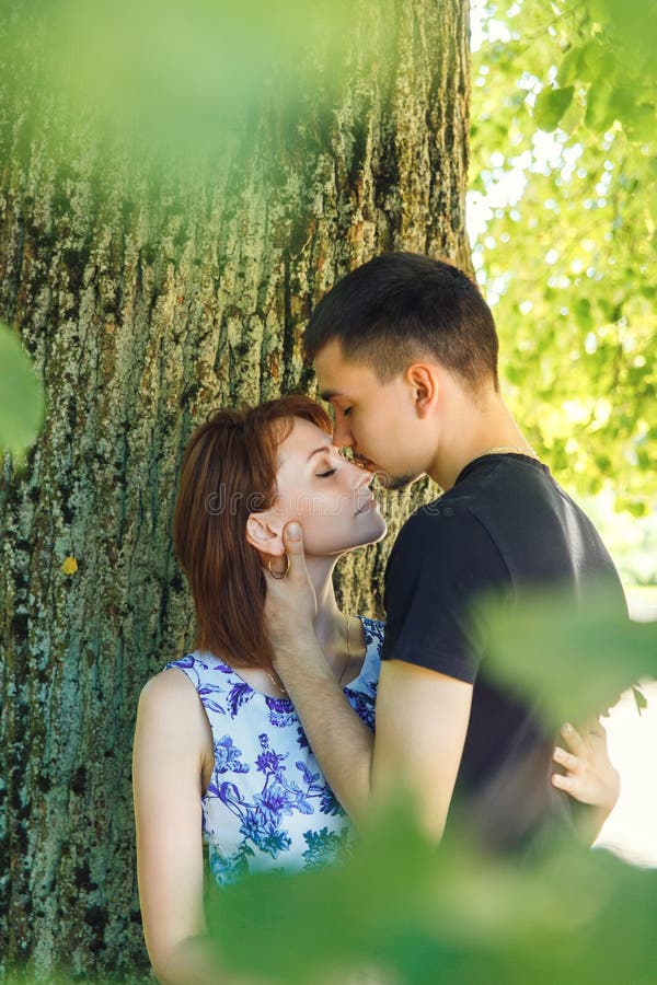 Lovers Kissing on the Bench Stock Image Image of lifestyle, handsome