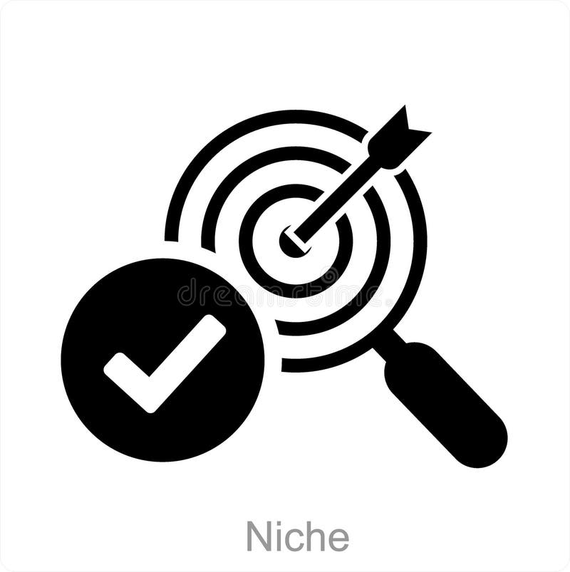 Niche and aim icon concept vector illustration