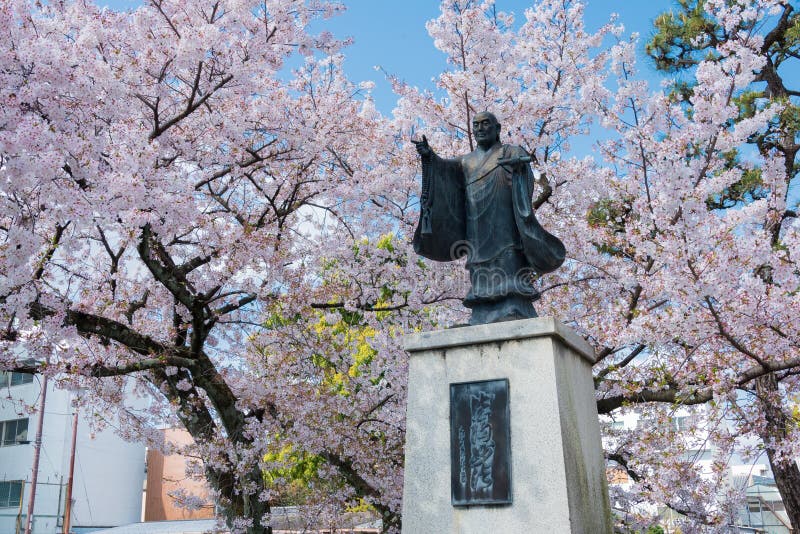 Nichiren Statue at Myoren-ji Temple in Kamigyo, Kyoto, Japan. Nichiren ...