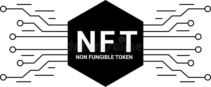 Nicht fungible Token nft vektorgrafisch vektor abbildung