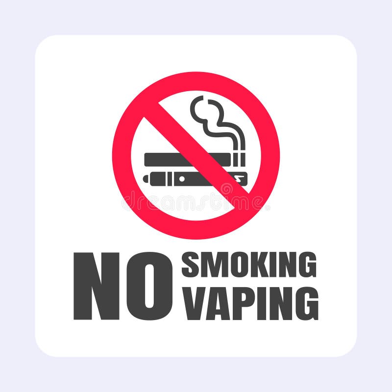 Nichtraucher Nr. vaping Zeichen. verbotene Zeichenikone isoliert auf weißer Hintergrundvektorillustration.
