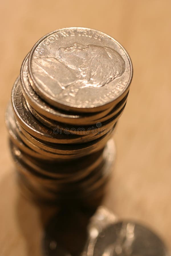nickles staplar oss royaltyfri bild nickles staplar oss royaltyfri bild