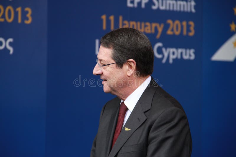 Nicos Anastasiades lizenzfreie stockbilder Nicos Anastasiades lizenzfreie stockbilder