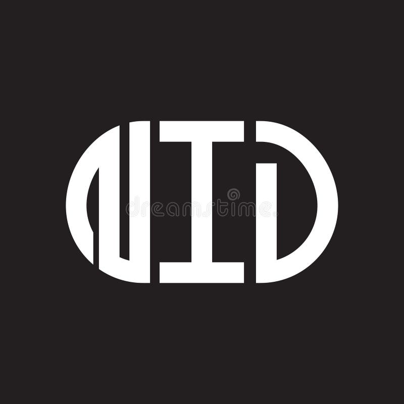 NID Letter Logo Design on Black Background. NID Creative Initials