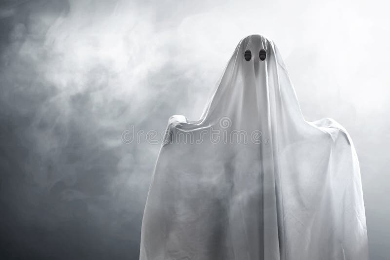 Mysterious ghost on smoke background. Mysterious ghost on smoke background