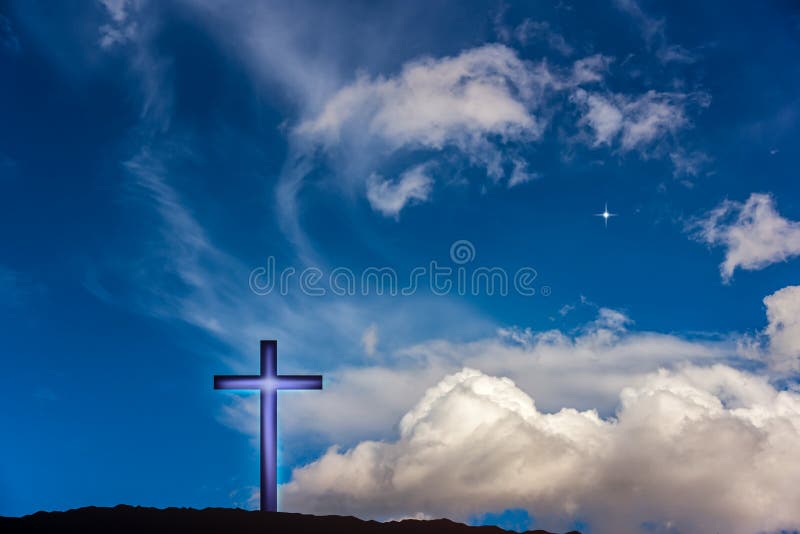 Heavenly Cross . Religion symbol shape . Dramatic nature background . Glowing cross in sky . Happy Easter. Light from sky . Religion background . Paradise heaven . Light in sky . Heavenly Cross . Religion symbol shape . Dramatic nature background . Glowing cross in sky . Happy Easter. Light from sky . Religion background . Paradise heaven . Light in sky .