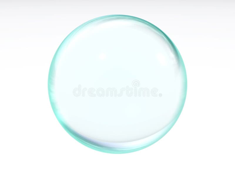 Abstract liquid blue transparent ball with the specks of light and reflections on a white background. Abstract liquid blue transparent ball with the specks of light and reflections on a white background