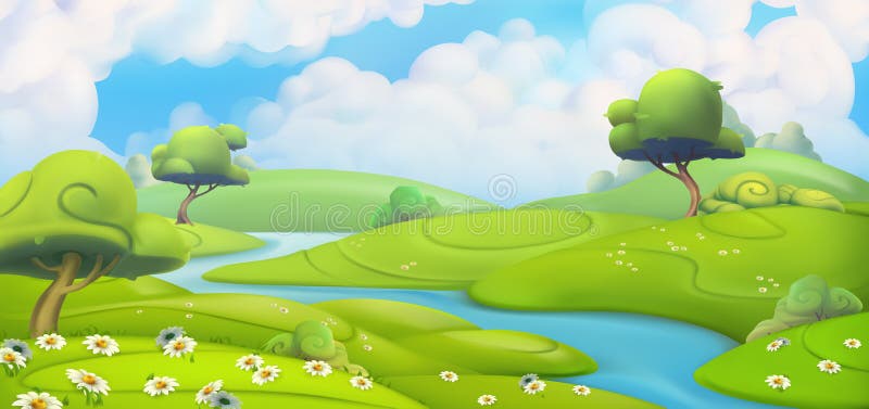 niebieska spowodowana pola pe?ne si? chmura dzie? zielonych ro?lin krajobrazu ruchu pokaz ma?y nie niebo by?o pszenicznym bia?y w royalty ilustracja niebieska spowodowana pola pe?ne si? chmura dzie? zielonych ro?lin krajobrazu ruchu pokaz ma?y nie niebo by?o pszenicznym bia?y w royalty ilustracja