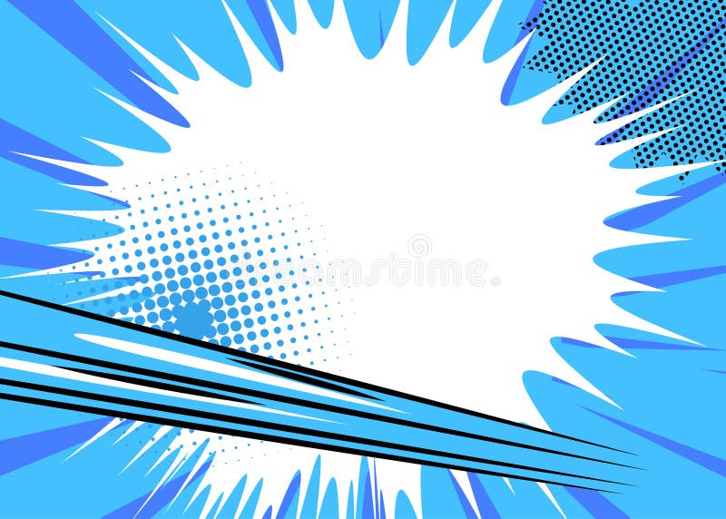 Blue Cartoon Abstract Background, comic book backdrop. Retro vector comics pop art design illustration. Blue Cartoon Abstract Background, comic book backdrop. Retro vector comics pop art design illustration