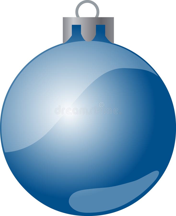 An illustration of a blue Christmas decoration ball, isolated on a white background. An illustration of a blue Christmas decoration ball, isolated on a white background.