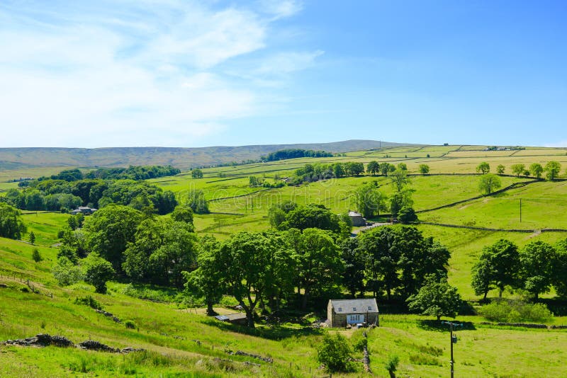 Niebieskie nieba nad Weardale obraz royalty free Niebieskie nieba nad Weardale obraz royalty free