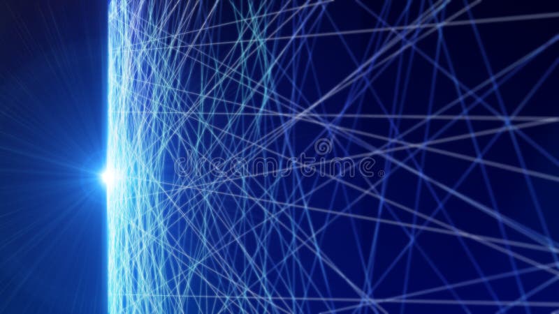 Niebieskiej linii tło dla technologii pojęcia, abstrakt royalty ilustracja
