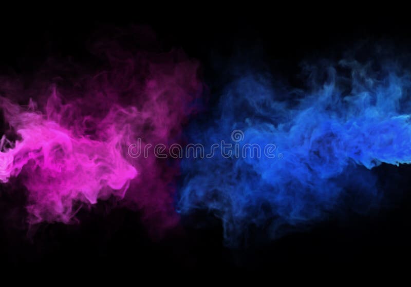 Misterio azul y rosa niebla de neón y textura de humo. duo colores 3d  renderizar fondo abstracto para fest