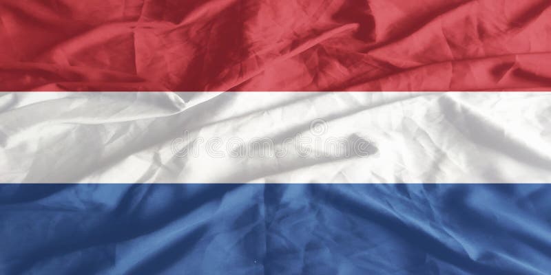Niederländische Flaggenwinde schließen stockbilder