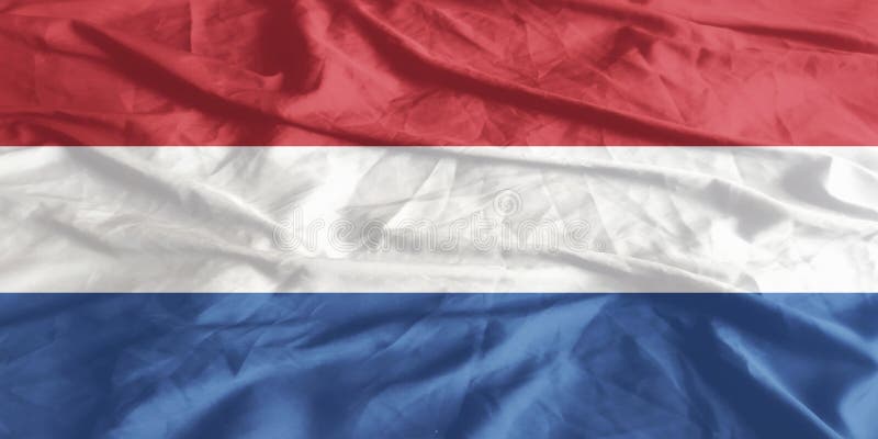 Niederländische Flaggenwinde schließen lizenzfreies stockbild