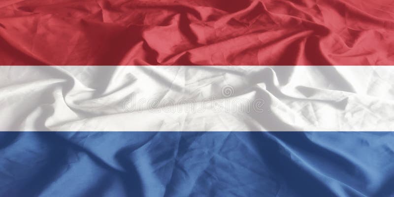 Niederländische Flaggenwinde schließen lizenzfreie stockbilder