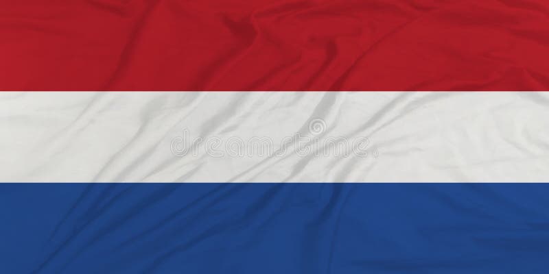 Niederländische Flaggenwinde schließen lizenzfreies stockfoto