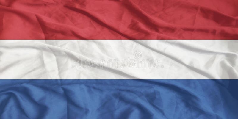 Niederländische Flaggenwinde schließen stockbilder