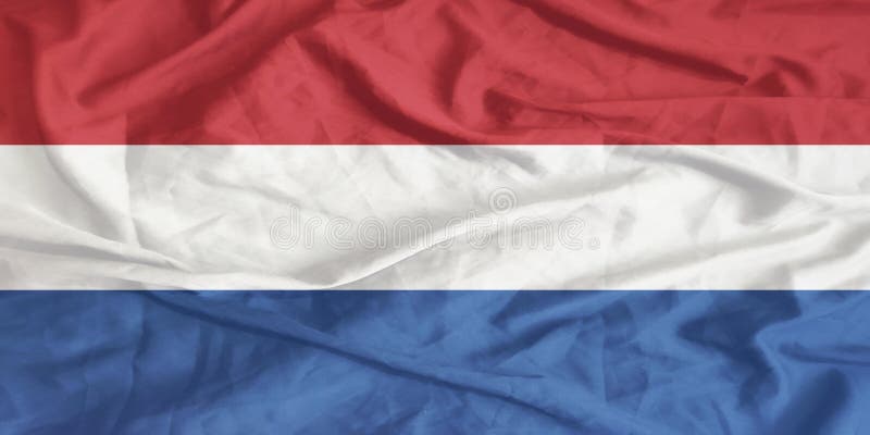 Niederländische Flaggenwinde schließen lizenzfreies stockfoto