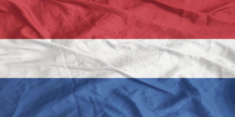 Niederländische Flaggenwinde schließen lizenzfreie stockfotografie