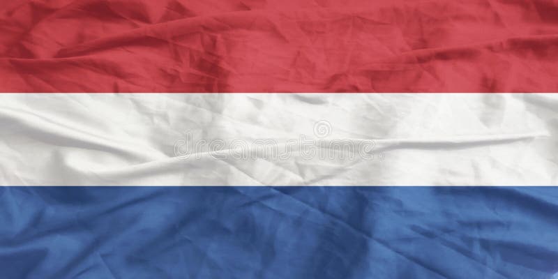 Niederländische Flaggenwinde schließen lizenzfreie stockfotos