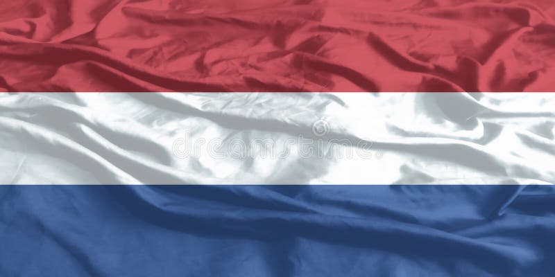 Niederländische Flaggenwinde schließen stockfoto