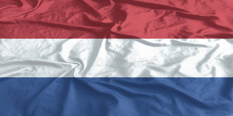 Niederländische Flaggenwinde schließen stockbilder