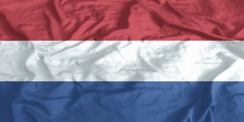 Niederländische Flaggenwinde schließen lizenzfreie stockfotografie