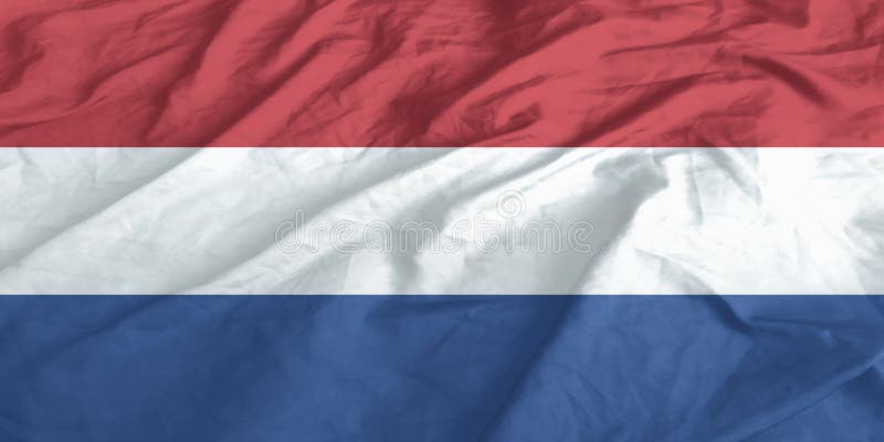Niederländische Flaggenwinde schließen lizenzfreies stockfoto