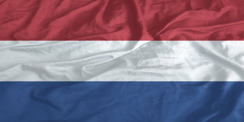 Niederländische Flaggenwinde schließen lizenzfreie stockfotografie