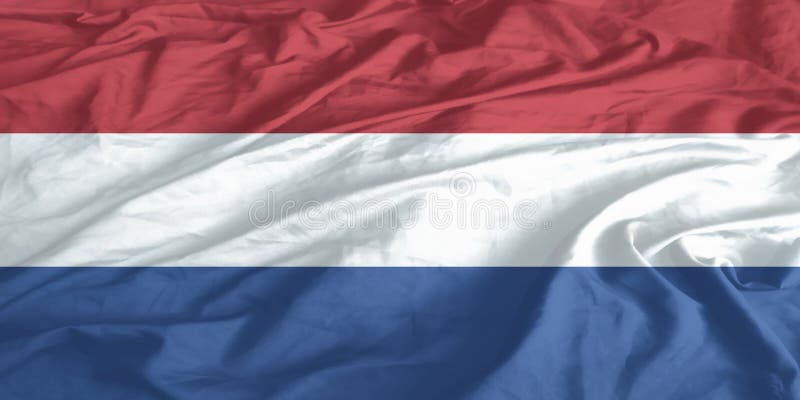 Niederländische Flaggenwinde schließen lizenzfreie stockbilder