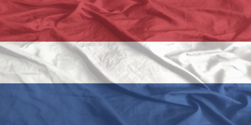 Niederländische Flaggenwinde schließen stockbild