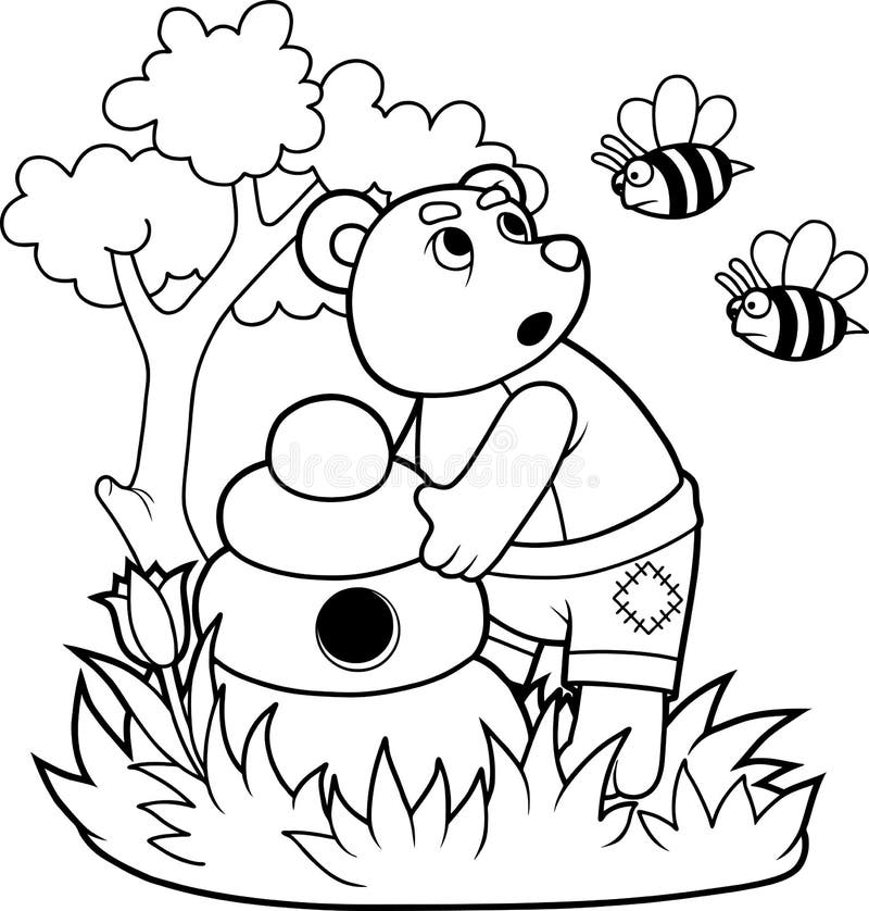 Niedźwiadkowe i gniewne pszczoły ilustracja wektor Niedźwiadkowe i gniewne pszczoły ilustracja wektor