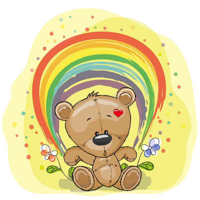 Niedźwiedź z tęczą ilustracji Niedźwiedź z tęczą ilustracji