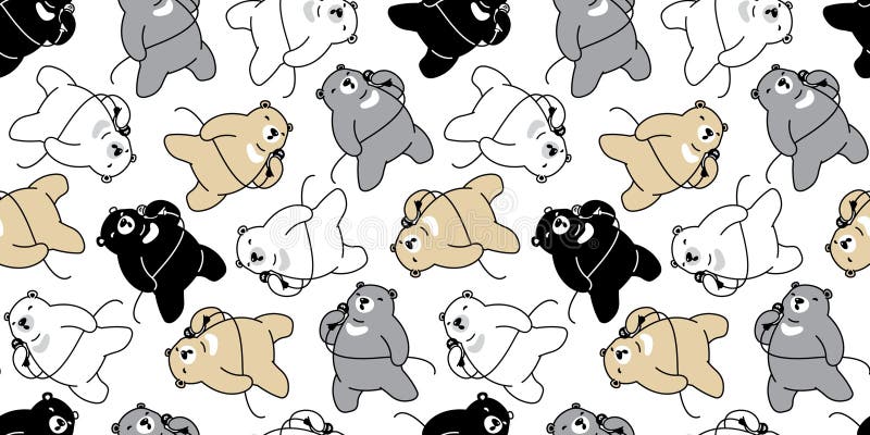 Niedźwiedź niedźwiedź niedźwiedź niedźwiedź niedźwiedź śpiewający piosenkę mikrofon wektor teddy cartoodle royalty ilustracja