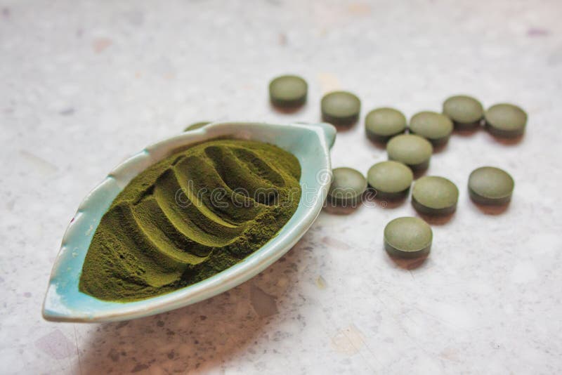 Niektóre zieleni Chlorella alg nadprogramy obrazy stock Niektóre zieleni Chlorella alg nadprogramy obrazy stock